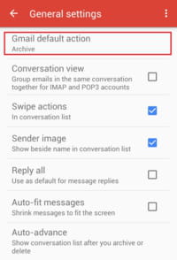 archive delete swipe gestures gmail