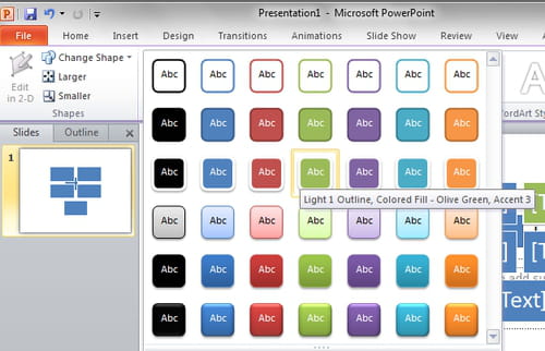 PowerPoint - Add a Quick Style to a form - CCM