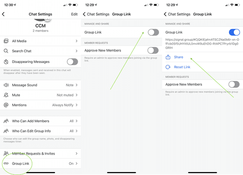 signal messenger group links