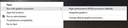 switch graphics processor windows 10