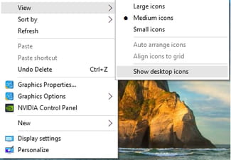 windows 10 hide icons desktop