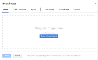 insert an image google drive