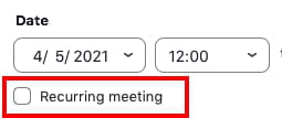 recurring zoom meeting