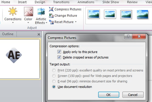 delete cropped areas of pictures powerpoint