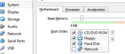 cd boot error virtualbox