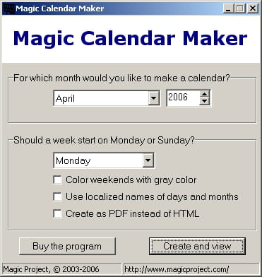 calander maker