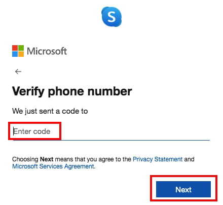 create skype account using mobile number