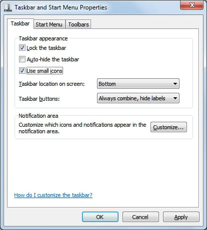windows 7 reduce the size of the taskbar icons how to reduce screen size
