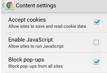 21 Enable Javascript Google Android