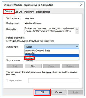 turn off automatic updates windows 8