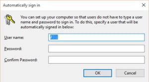 disable windows 10 login password