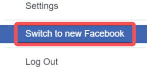 switch to new facebook