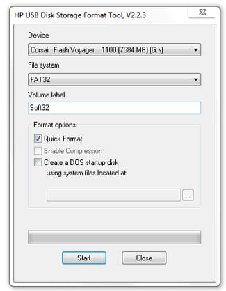 usb format tool win7