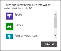 uninstall windows store