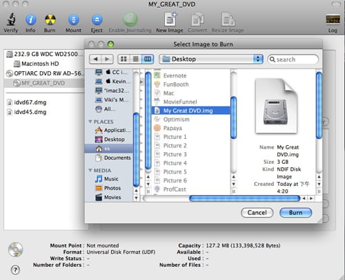 how to burn mac disk image on windows