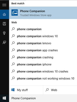 my phone companion for windows 10