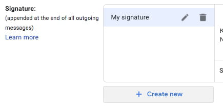 create signature gmail