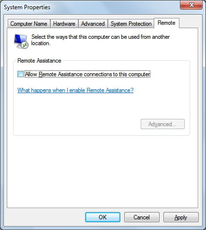 windows 7 request remote assistance