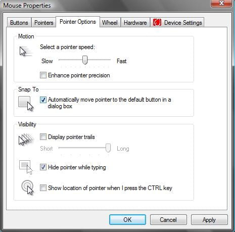 automatically fix mouse pointer