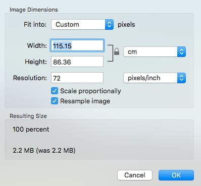 resize on apple