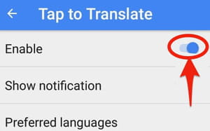 Tap to translate
