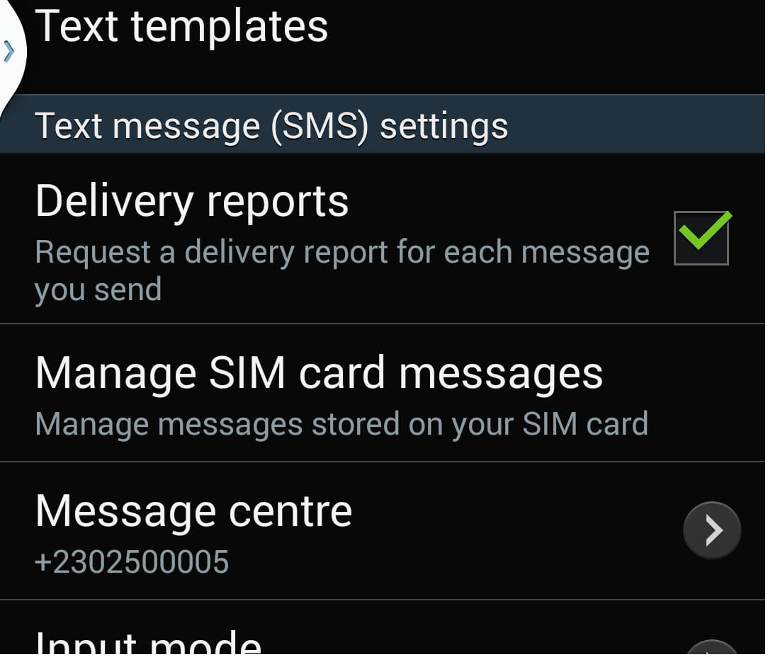 Android - Enable SMS and MMS Delivery Report - CCM