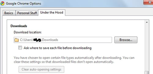 Change the Default Download Location in Chrome CCM